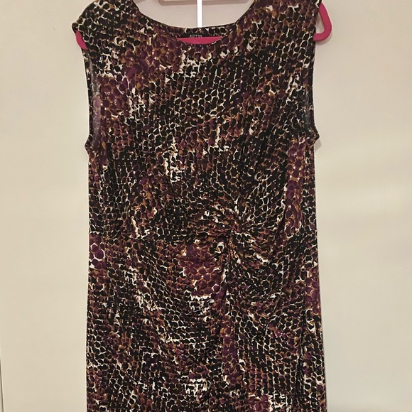 Apt 9 XL animal print dress with very flattering ruching at waist - Picture 1 of 4